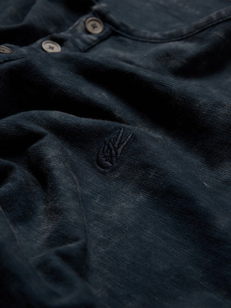 John Varvatos Ethan SS Cotton Henley - Black