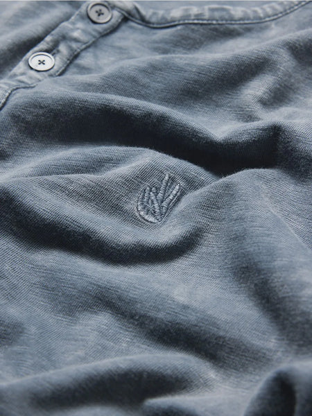 John Varvatos Ethan SS Cotton Henley - Seal Grey