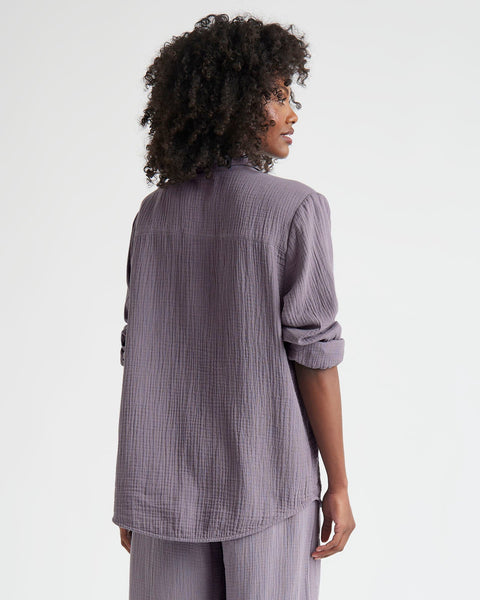 Splendid Kit Gauze Shirt in Oyster