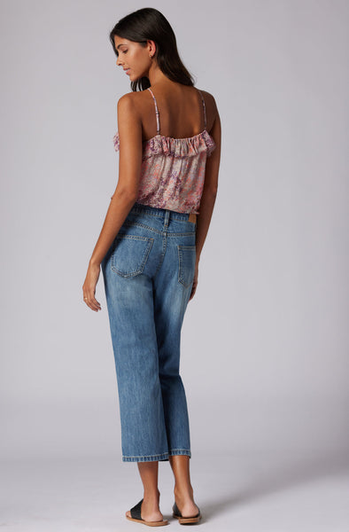Joie Britta silk halter tank taupe grey multi