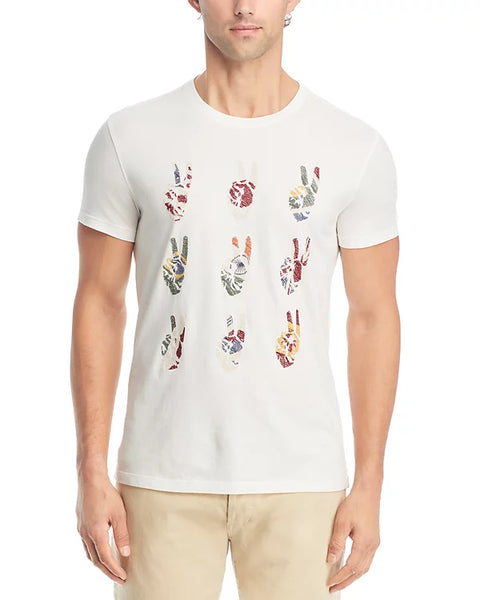 John Varvatos Multi Peace Hand Tee - Salt