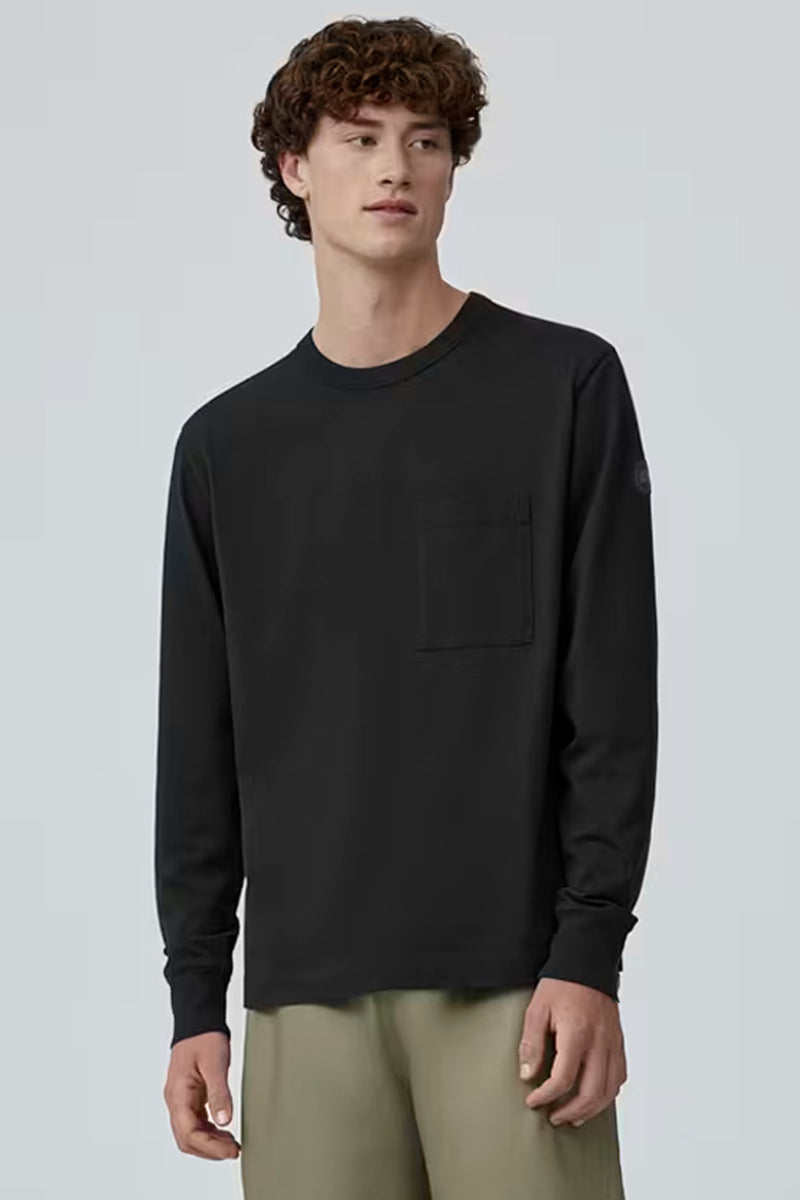 国内発送   Gladstone Long Sleeve T-Shirt ロンT Canada Goose Men's Gladstone Long Sleeve T-Shirt - Black