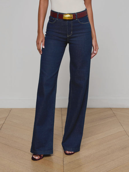 L'AGENCE Clayton High rise Wide Leg Pants in Koval