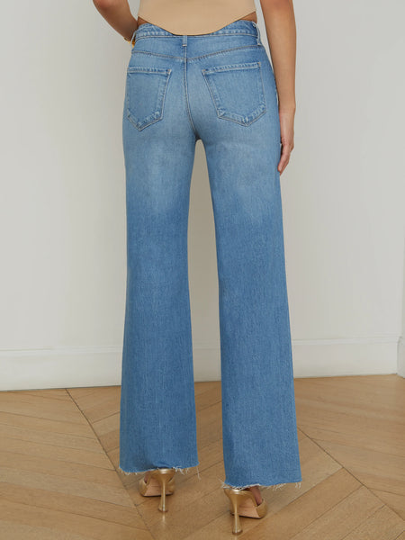 L'AGENCE Scottie Hi Rise Wide Leg jean in Calloway