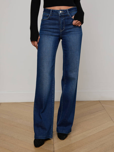 L'AGENCE Scottie Hi Rise Wide Leg jean in Marvista