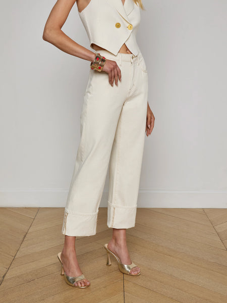 L'AGENCE Leighton UH/R Cuff Stovepipe Macadamia