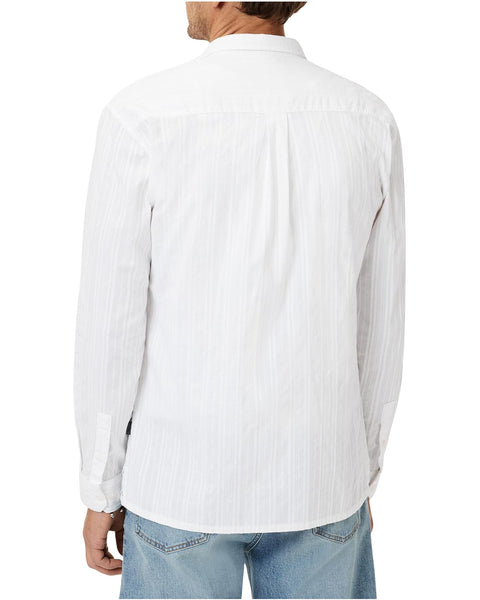 John Varvatos ROMAN L/S Oversized Long Shirt - White