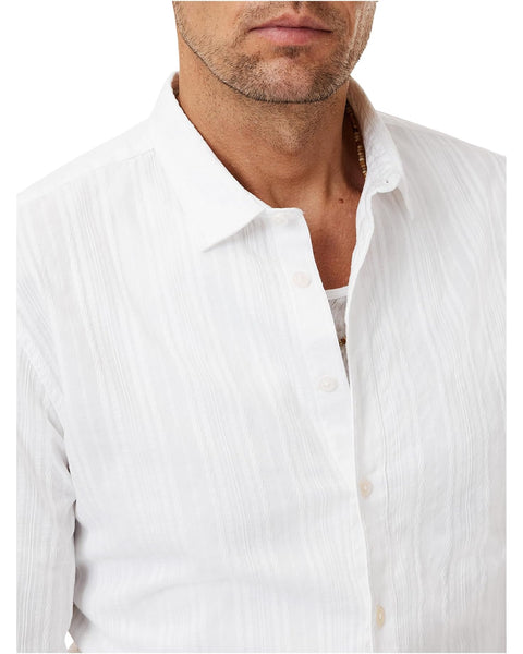 John Varvatos ROMAN L/S Oversized Long Shirt - White