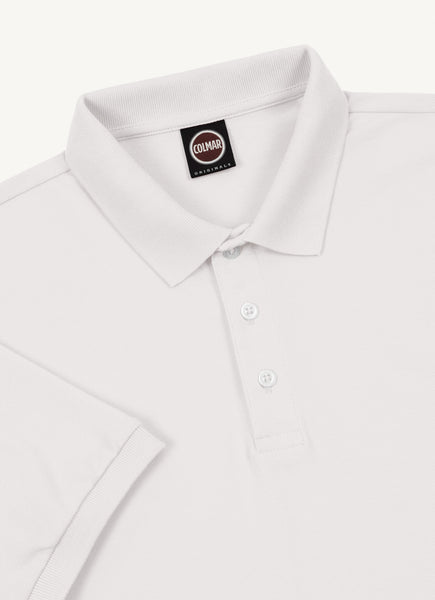 COLMAR Men's Stretch Pique Cotton Polo - White