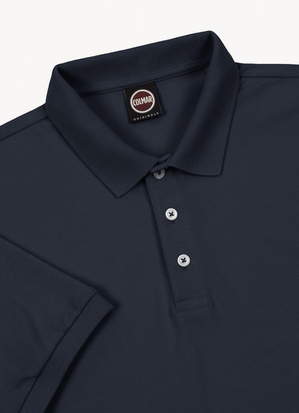 COLMAR Men's Stretch Pique Cotton Polo - Navy Blue