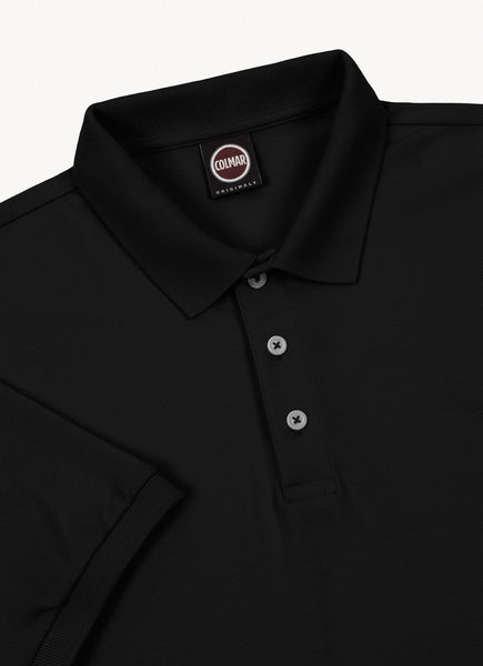 COLMAR Men's Stretch Pique Cotton Polo - Black