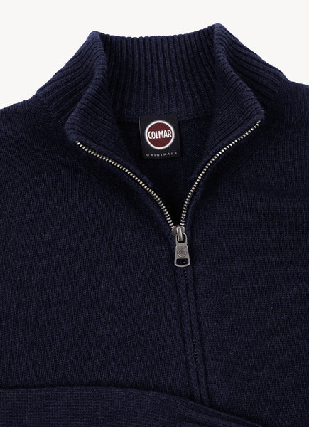 COLMAR H\Full Zip Pullover with High Neck - Black