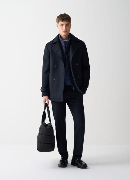 COLMAR Men's Tasteful Double Breasted Knit Jacket - Black