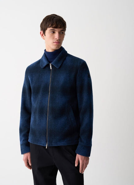 COLMAR Men's Checkmate Knit Zip Sweater in Navy Blue/Admiral