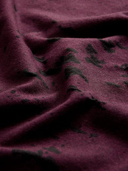 John Varvatos EDEN Burnout Crew - Dark Plum