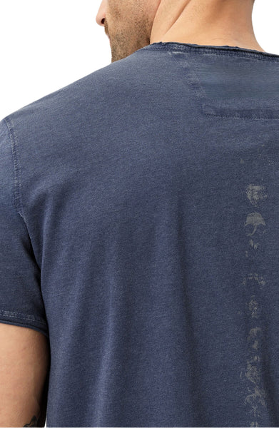 John Varvatos Moth Raw Edge Tee - Mulberry