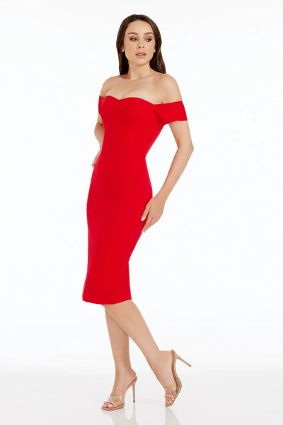 Dress The Population Bailey Dress in Rouge