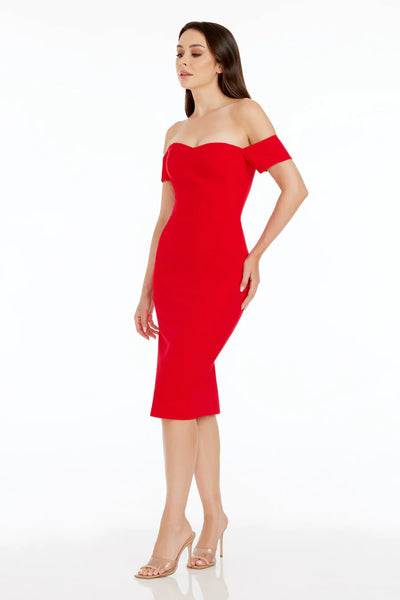 Dress The Population Bailey Dress in Rouge