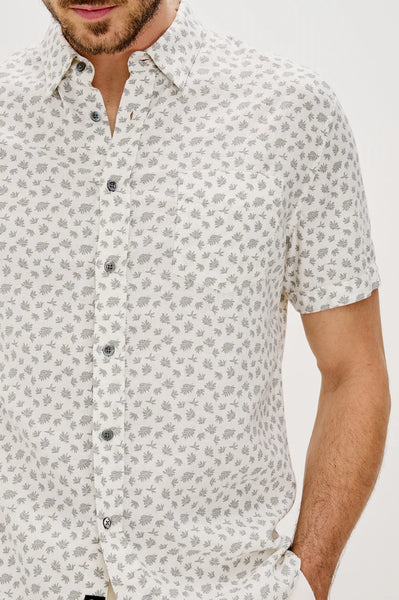 Rails Men's Carson S/S Shirt - Nervous Leaf White