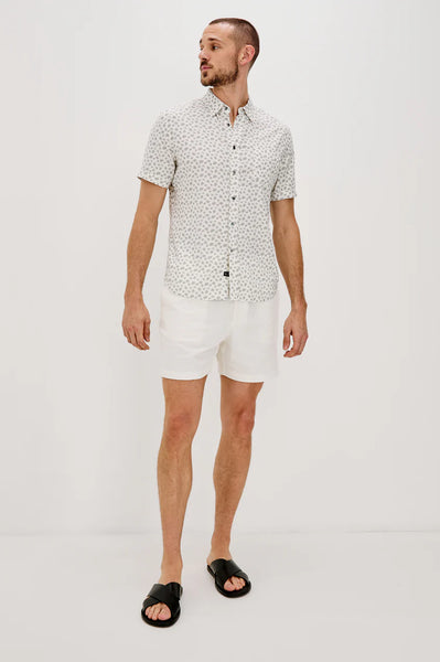 Rails Men's Carson S/S Shirt - Nervous Leaf White