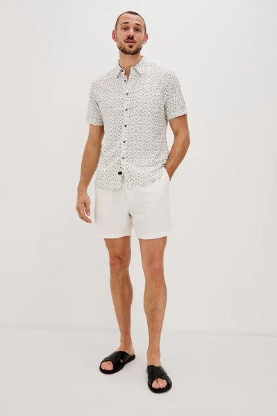Rails Men's Carson S/S Shirt - Nervous Leaf White