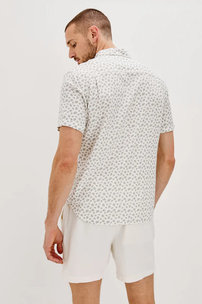 Rails Men's Carson S/S Shirt - Nervous Leaf White