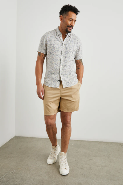Rails Men's Carson S/S Shirt - Spring Blossom Parchment