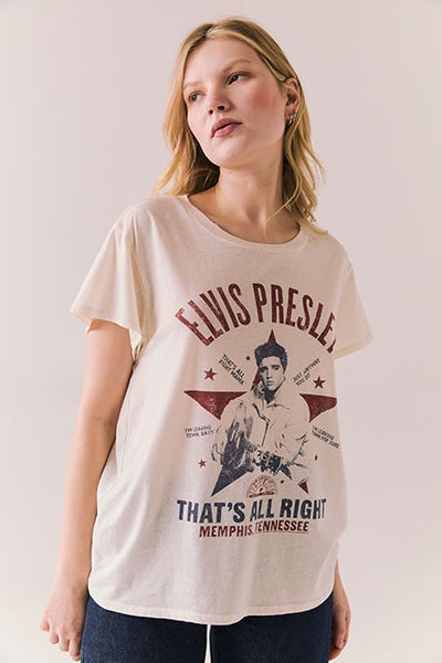 Chaser Elvis Presley Tee That's All Right in Starry White