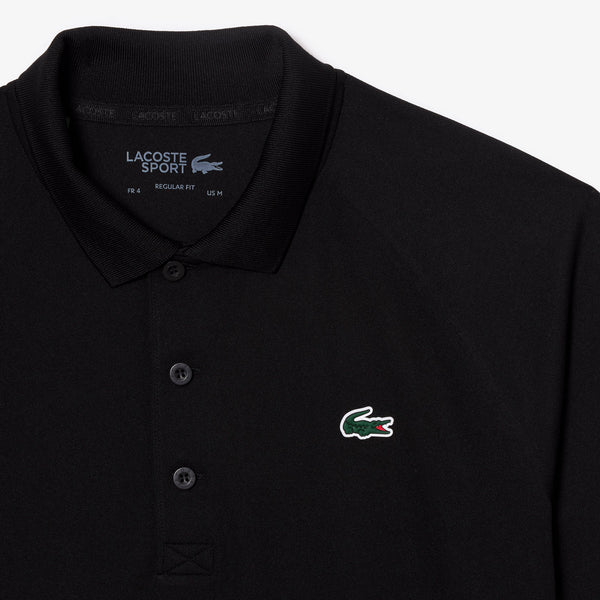 Lacoste SPORT Regular Fit UV Protect Golf Polo - Black