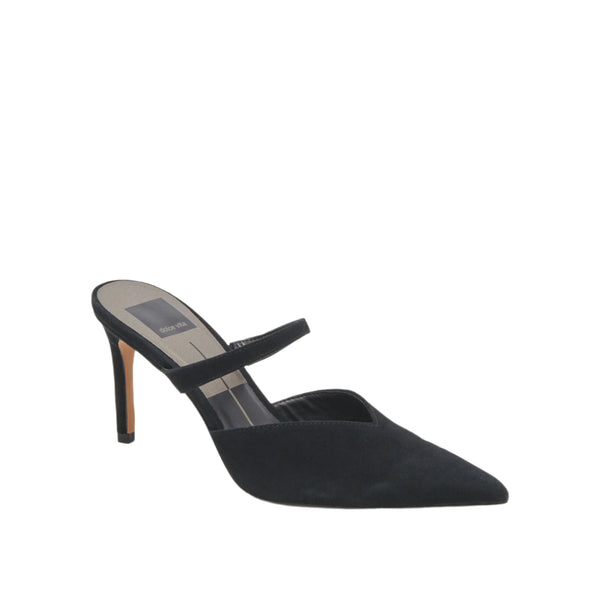 dolce vita kanika pointed toe heel in onyx suede