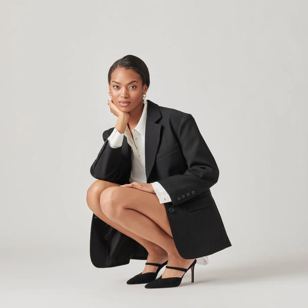 dolce vita kanika pointed toe heel in onyx suede