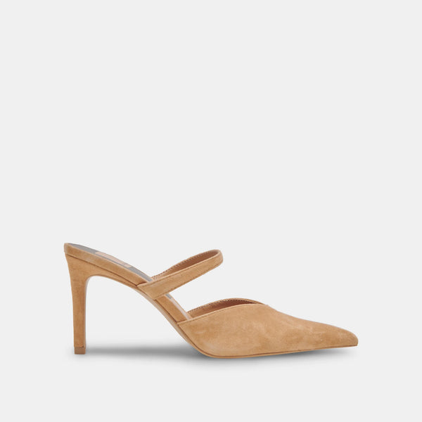 dolce vita kanika pointed toe heel in pecan suede