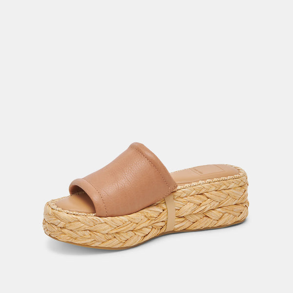 Dolce Vita Chavi Platform Sandal in Honey Leather