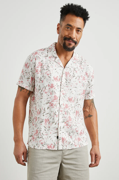 Rails Men's Dresden S/S Shirt - Brush Floral White