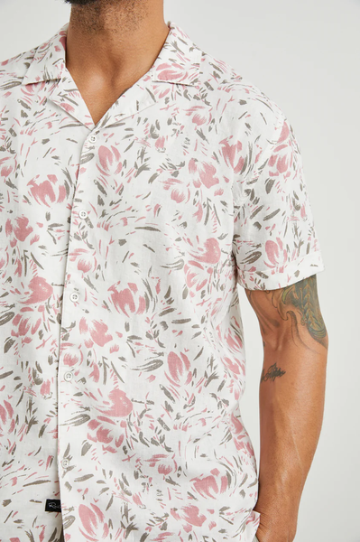 Rails Men's Dresden S/S Shirt - Brush Floral White