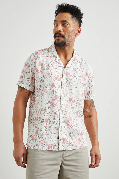 Rails Men's Dresden S/S Shirt - Brush Floral White
