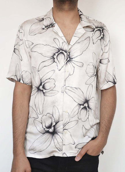 John Varvatos DAN Camp Shirt - Dew Grey