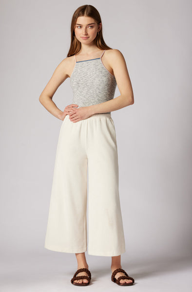 Joie Arden Crop Wide Leg Pant in Porcelain