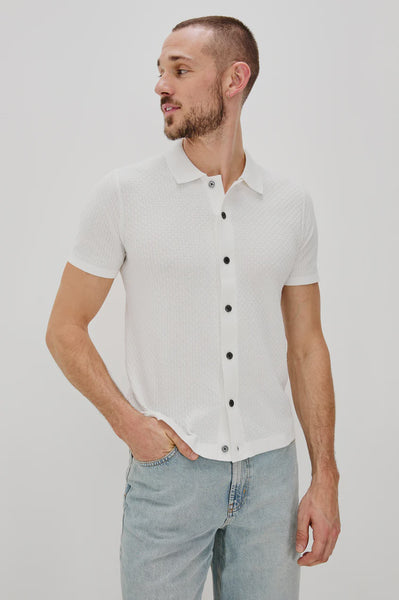 Rails Men's Emilio Knit Shirt - White