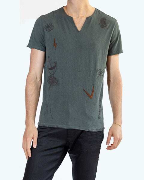 John Varvatos ARTSAN EMBROIDERY - Dried Sage