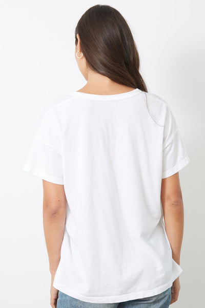 goodhYOUman Raya Moon & Stars Tee in Optic White