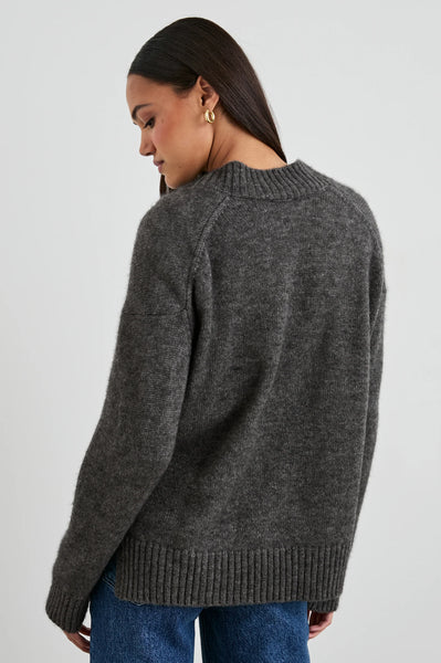 Rails Gisella V-Neck cashmere blend sweater in thunder