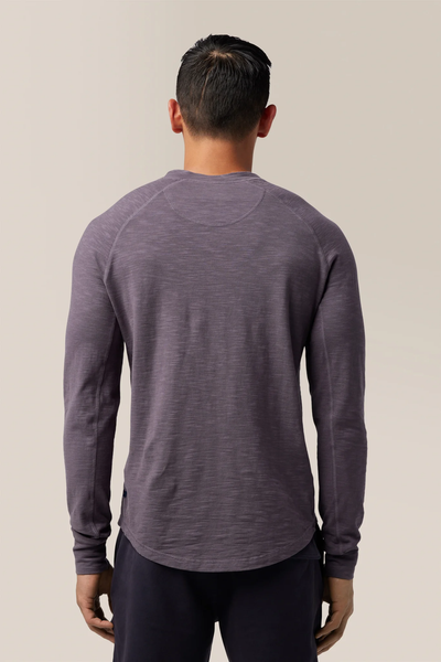 Good Man Brand LS Henley Soft Slub Jersey - Magnet