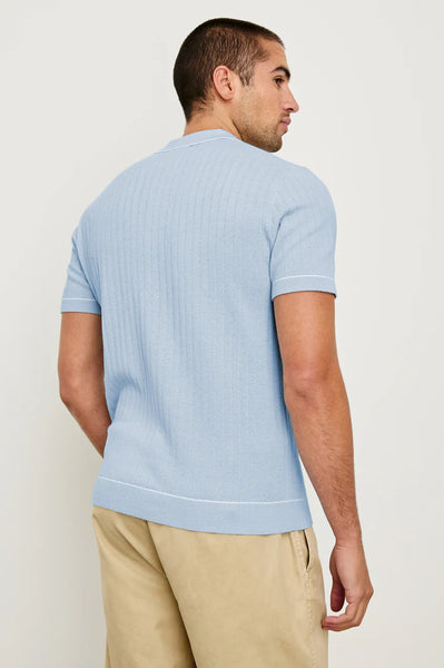 Rails Men's Hardy Polo Shirt - Light Blue Melange