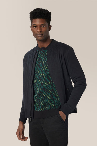 Good Man Brand Quilted Premium Jersey Mayfair Bomber - Black