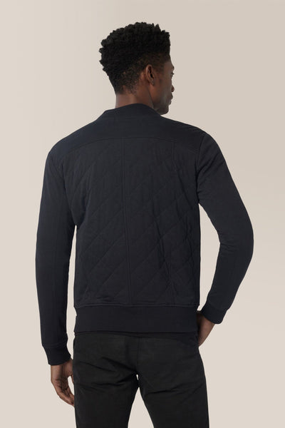 Good Man Brand Quilted Premium Jersey Mayfair Bomber - Black