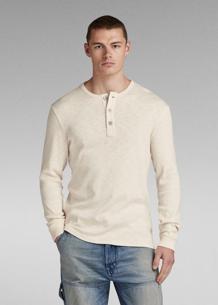 G-STAR Henley Slim Tweeter - Eggnog