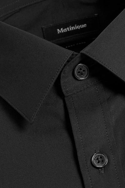 Matinique Robo Stretch Poplin LS - Black