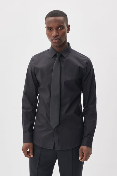 Matinique Robo Stretch Poplin LS - Black
