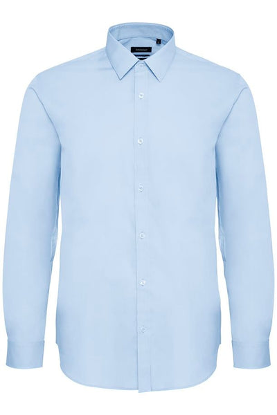 Matinique Robo Stretch Poplin LS - Chambray Blue